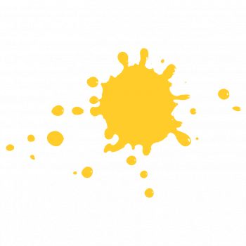Tache d'encre jaune du logo Artem
